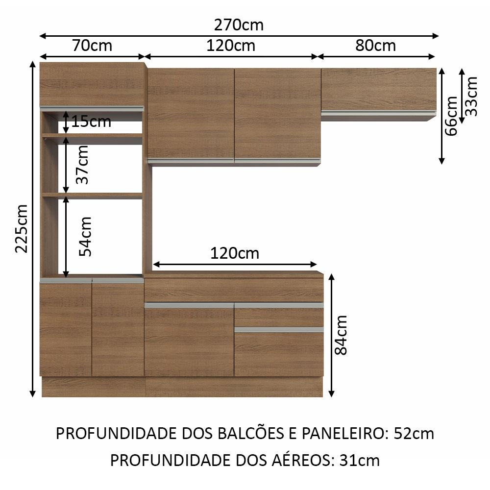 Foto 4 pulgar | Cocina Integral Madesa Glamy Marrón