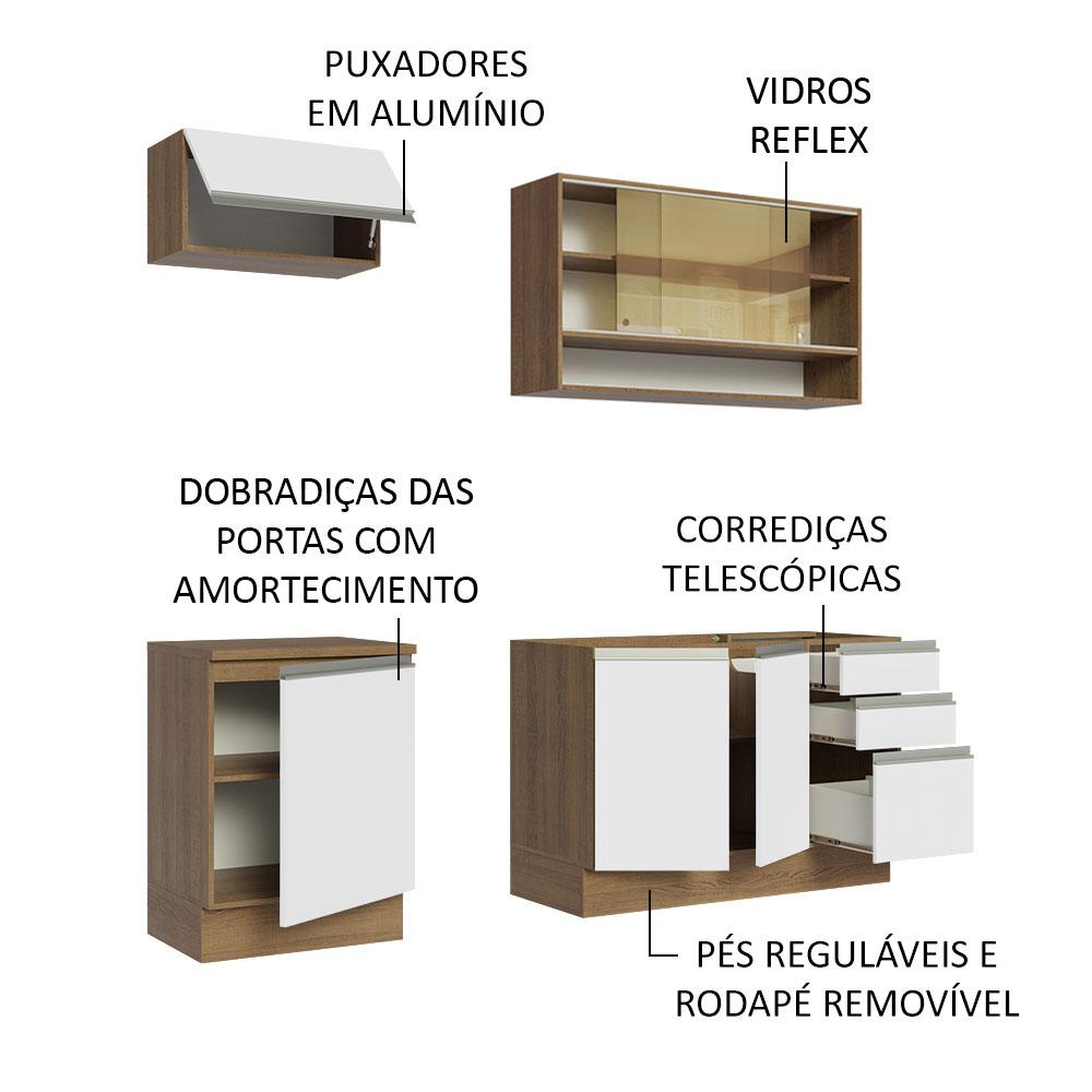 Foto 4 | Cocina Integral Madesa Glamy Marrón con Blanco