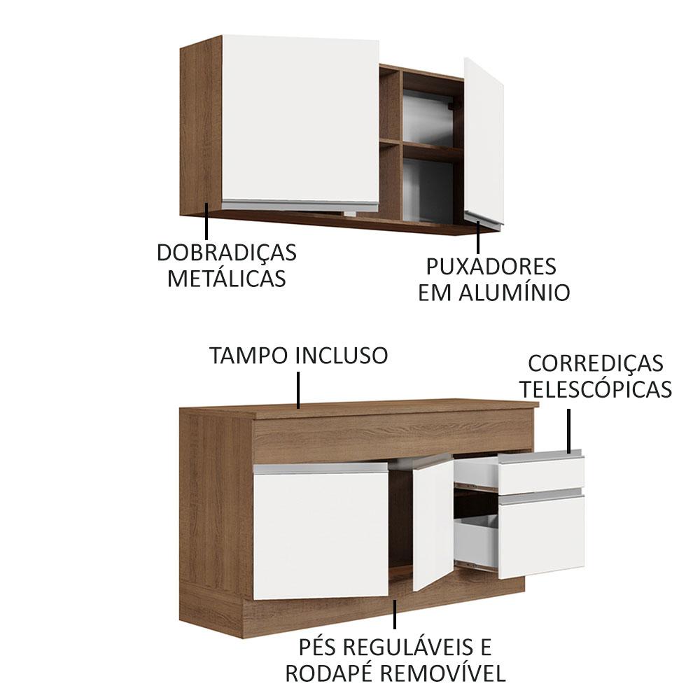 Foto 4 | Cocina Integral Madesa Glamy Blanca de 150 Cm