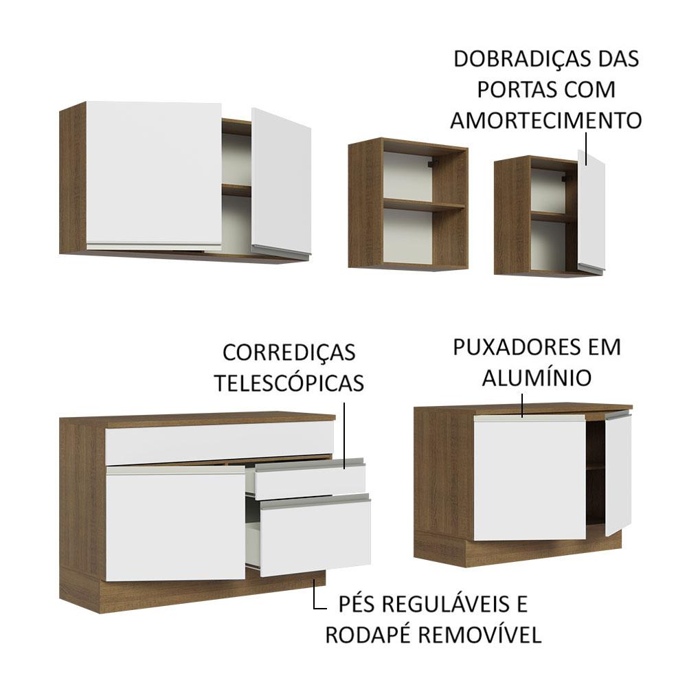 Foto 5 pulgar | Cocina Integral Madesa Glamy Marrón 240 Cm