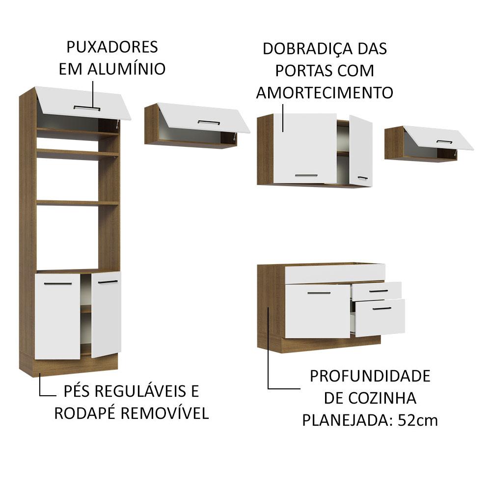 Foto 5 pulgar | Cocina Integral Madesa Agata Blanca 350 Cm