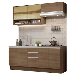 Foto 1 | Cocina Integral Madesa Glamy Marrón 200 Cm