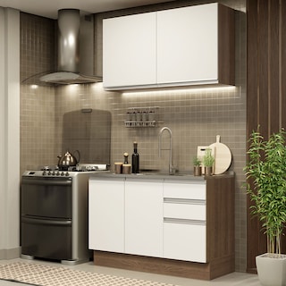 Foto 2 | Cocina Integral Madesa Glamy Marrón 120 Cm