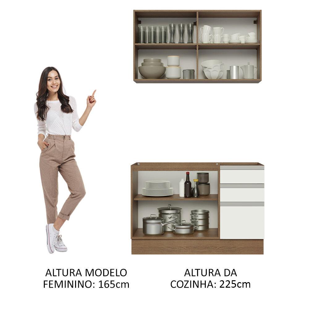 Foto 4 | Cocina Integral Madesa Glamy Marrón 120 Cm