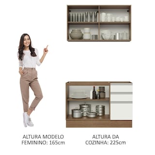 Foto 4 | Cocina Integral Madesa Glamy Marrón 120 Cm
