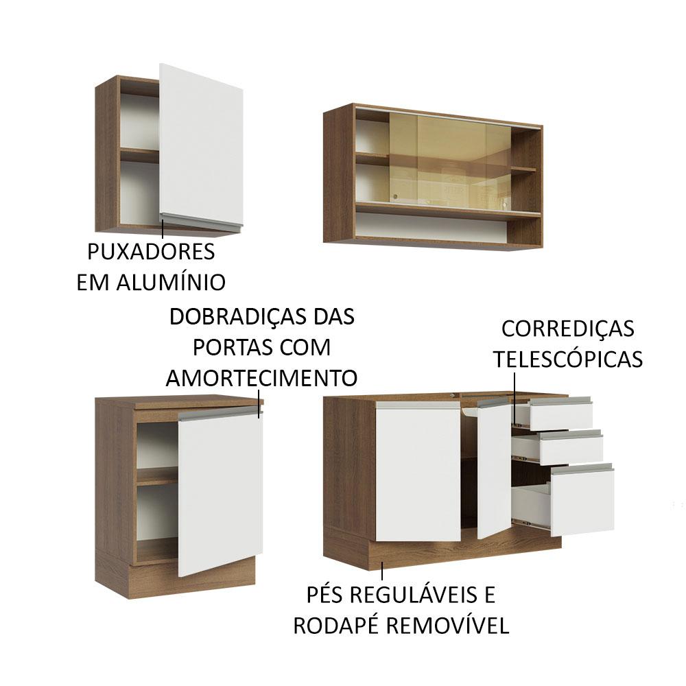 Foto 4 | Cocina Integral Madesa Glamy Marrón 180 cm