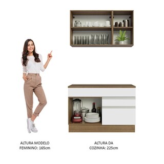 Foto 5 | Cocina Integral 120 cm Glamy Madesa 08 Marrón