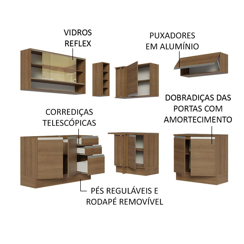 Foto 4 | Cocina Integral Madesa Glamy Marrón 349 Cm