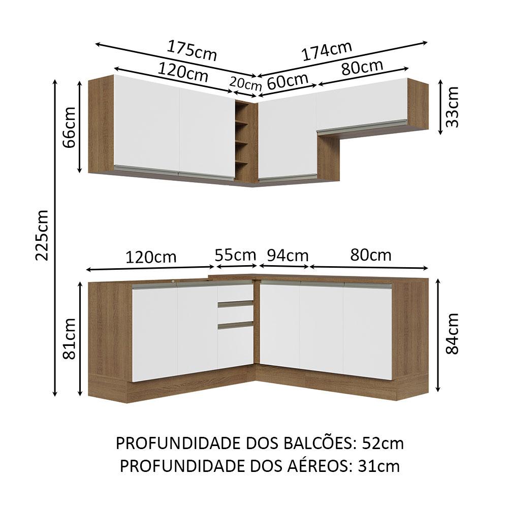 Foto 4 pulgar | Cocina Integral Esquinera Madesa Glamy Blanca