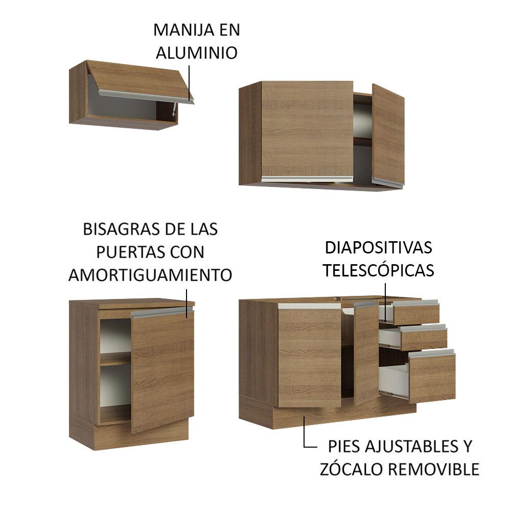 Foto 4 | Cocina Integral Madesa Glamy Marrón 180 Cm