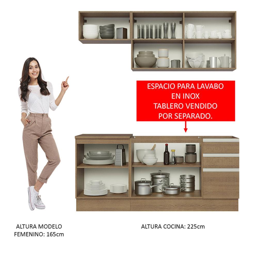 Foto 5 | Cocina Integral Madesa Glamy Marrón 180 Cm