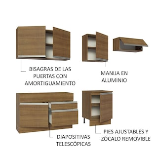 Foto 4 | Cocina Integral 260cm Marrón Glamy Madesa 03