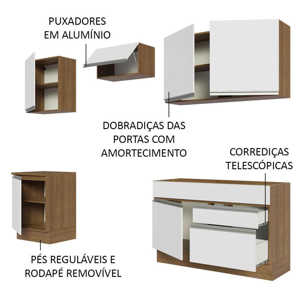 Foto 5 pulgar | Cocina Integral Madesa Glamy Blanca 240 Cm