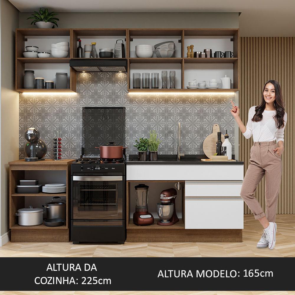 Foto 6 pulgar | Cocina Integral Madesa Glamy Blanca 240 Cm