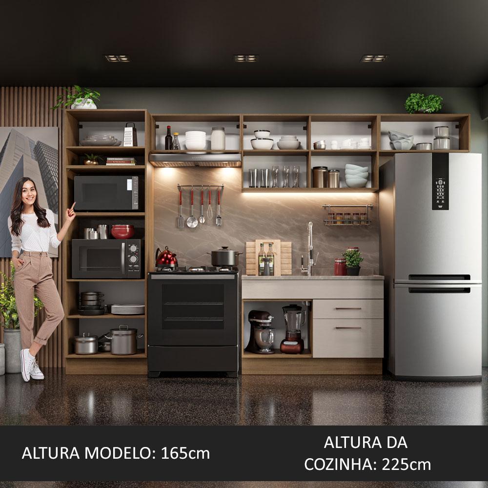 Foto 6 pulgar | Cocina Integral Madesa Agata Beige 350 Cm