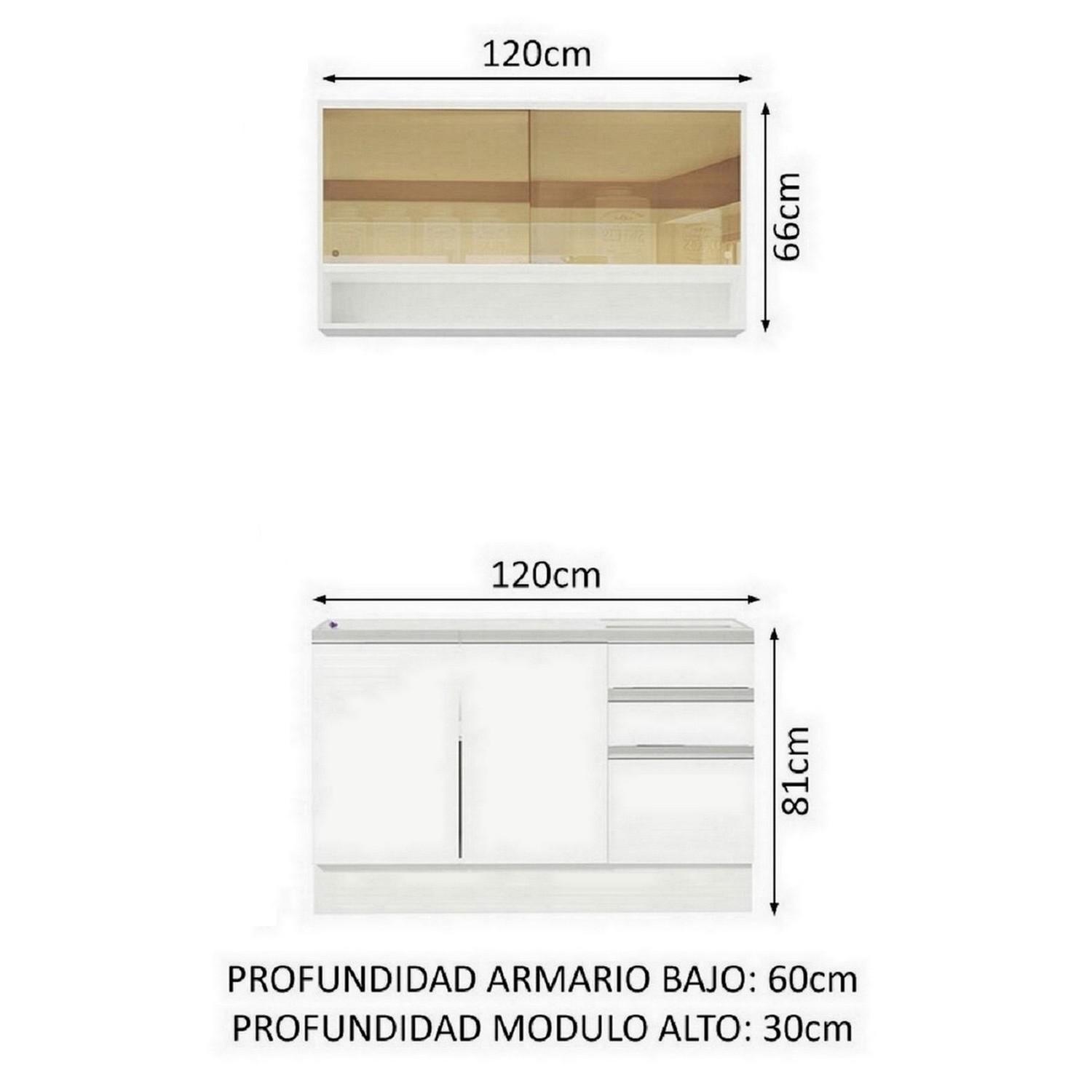 Foto 3 | Cocina Integral Madesa Glamy Blanca