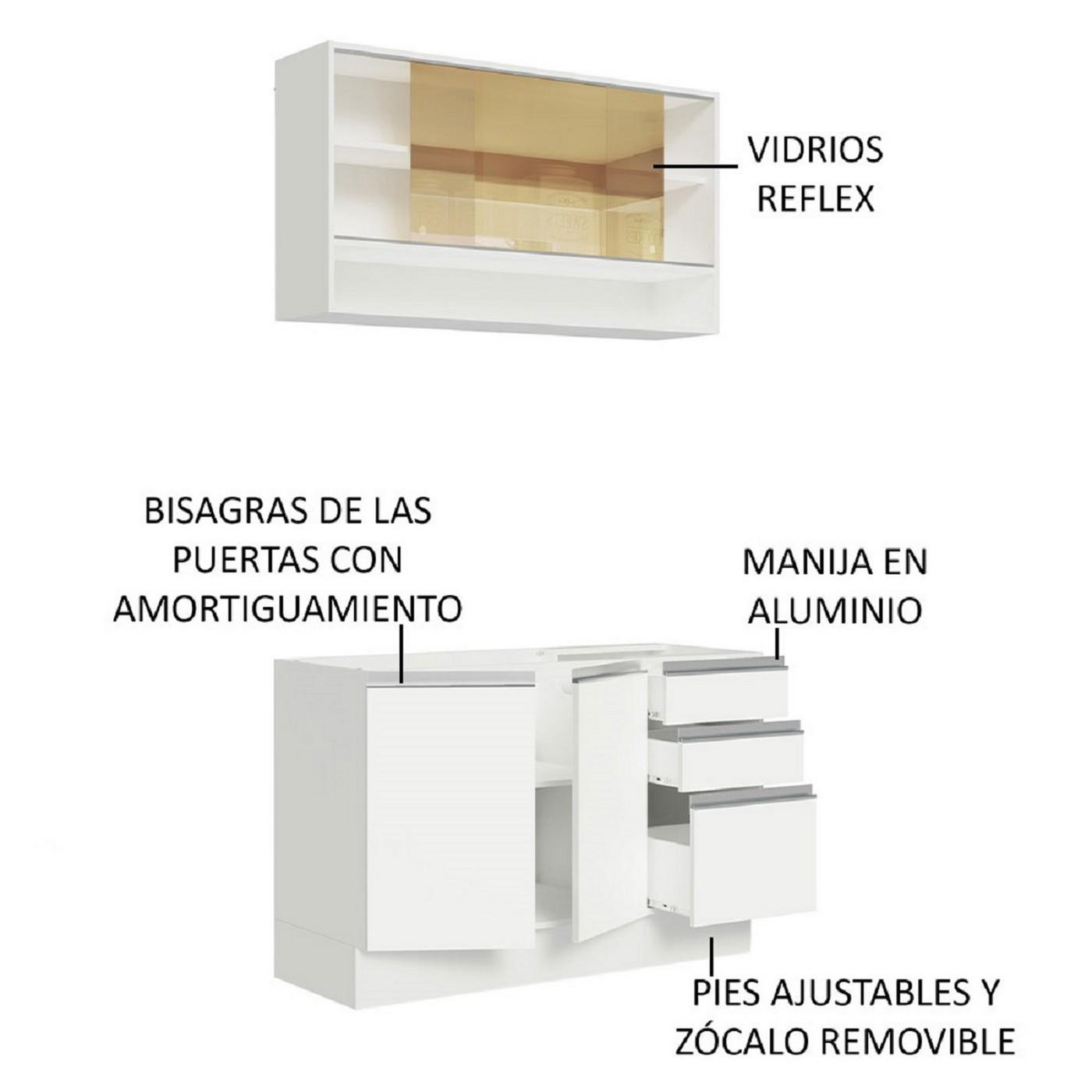 Foto 4 | Cocina Integral Madesa Glamy Blanca