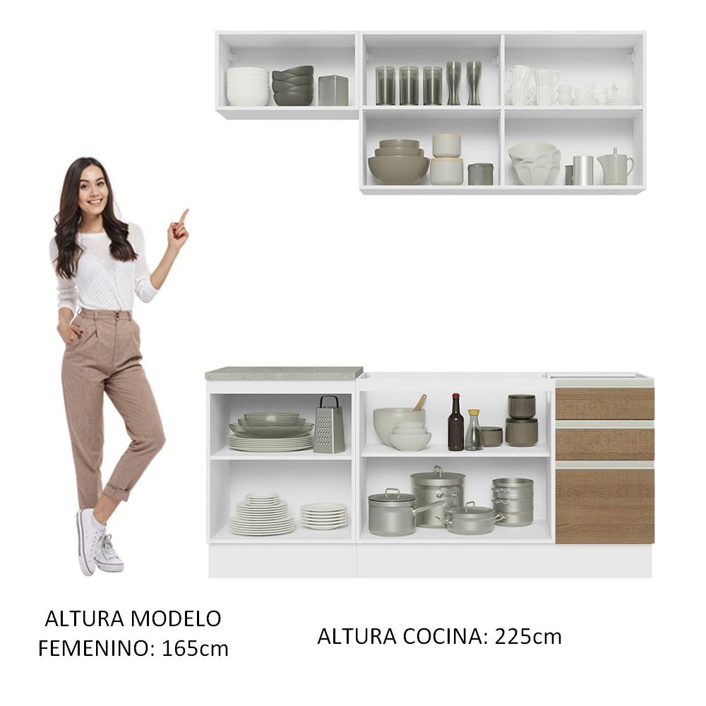 Foto 5 | Cocina Integral Madesa Glamy Marrón 180 CM sin Mesón de Acero