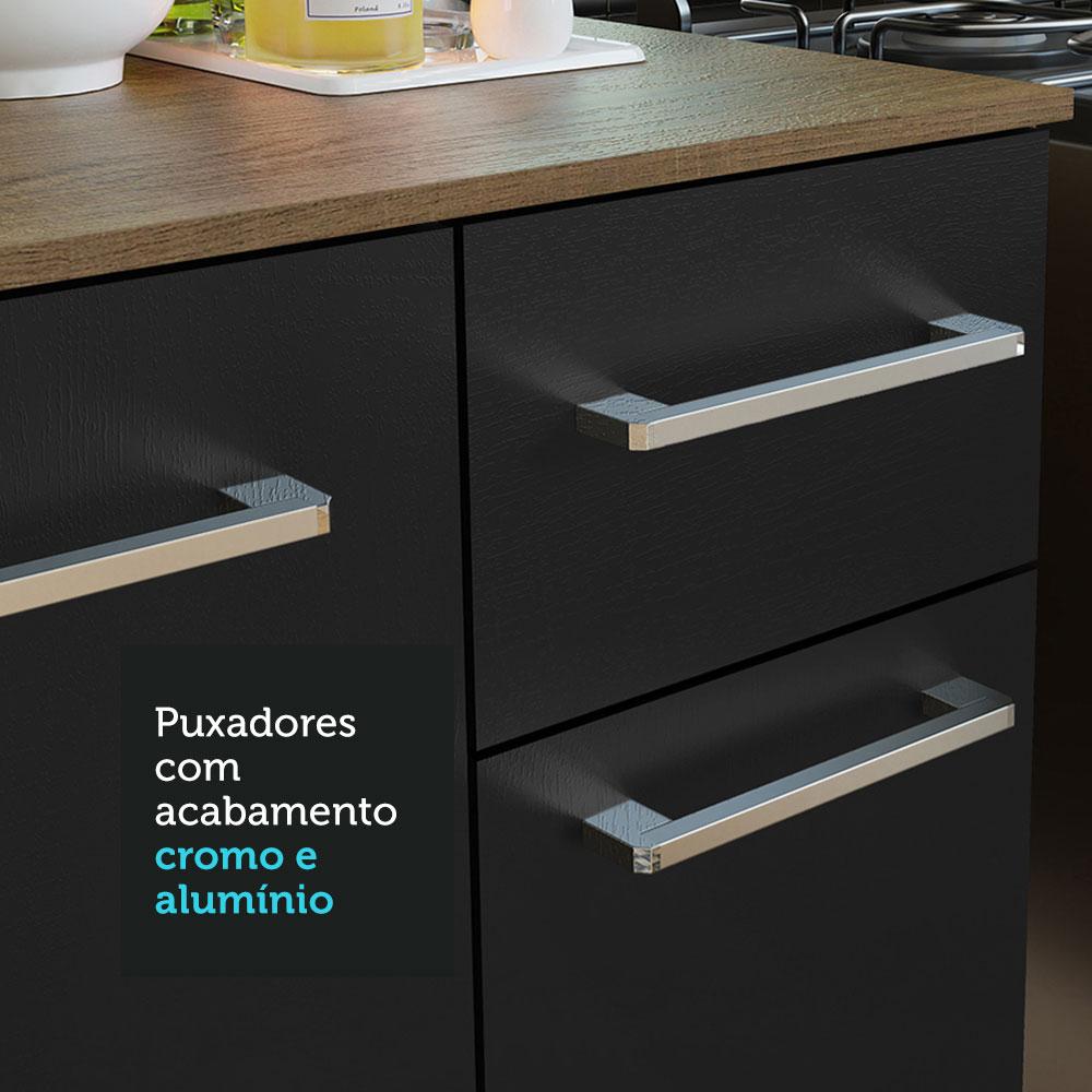 Foto 7 pulgar | Mueble de Cocina Compacto Madesa Marrón y Negro Easy