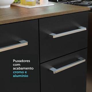 Foto 6 | Mueble de Cocina Compacto Madesa Marrón y Negro Easy