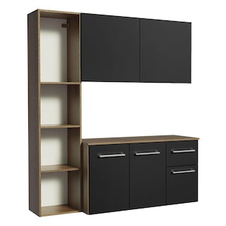Foto 7 | Mueble de Cocina Compacto Madesa Marrón y Negro Easy