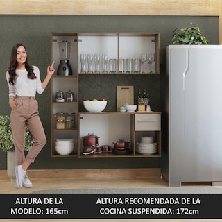 Foto 5 | Mueble De Cocina Compacto 120cm Marron/crema Easy Madesa