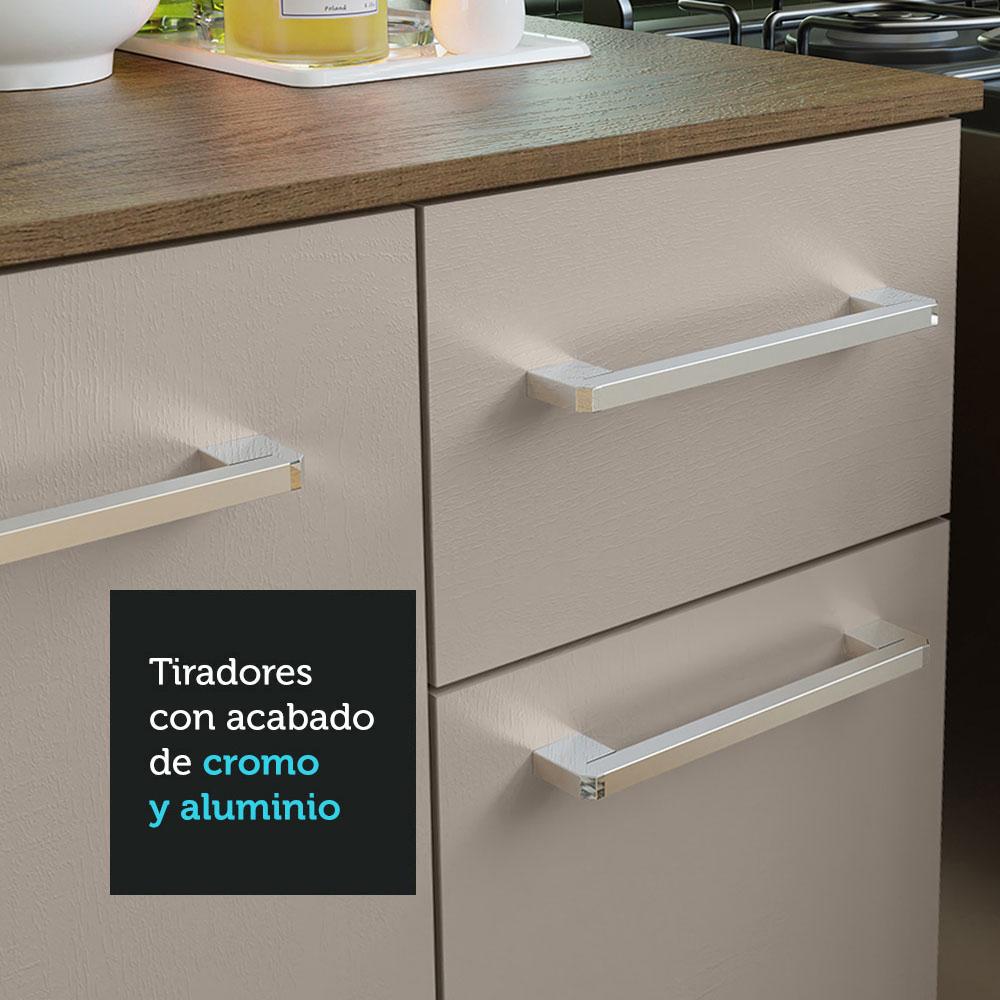 Foto 7 pulgar | Mueble De Cocina Compacto 120cm Marron/crema Easy Madesa