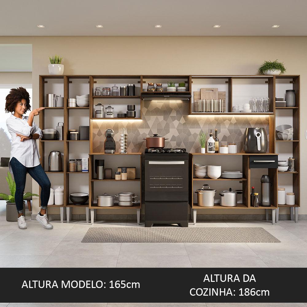 Foto 5 | Cocina Integral Madesa  Emilly 04 Marrón y Negro
