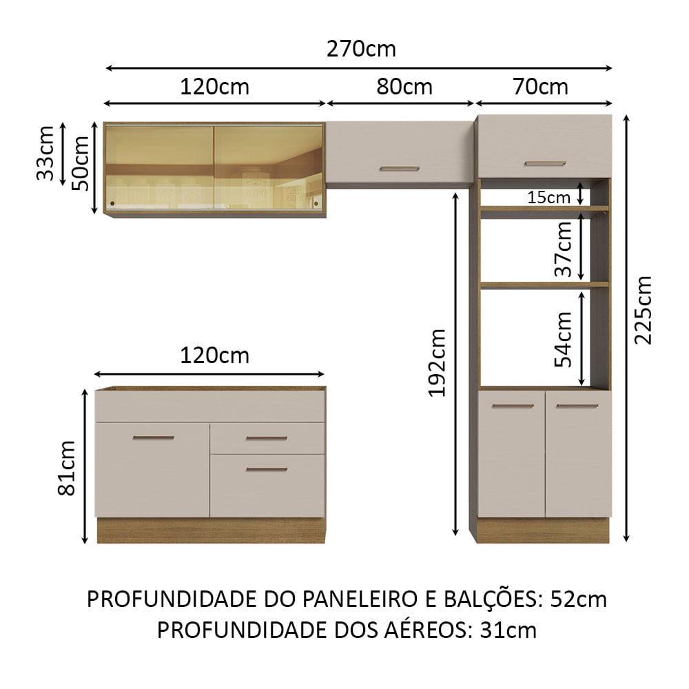 Foto 4 pulgar | Cocina Integral 270 cm Agata Madesa 05