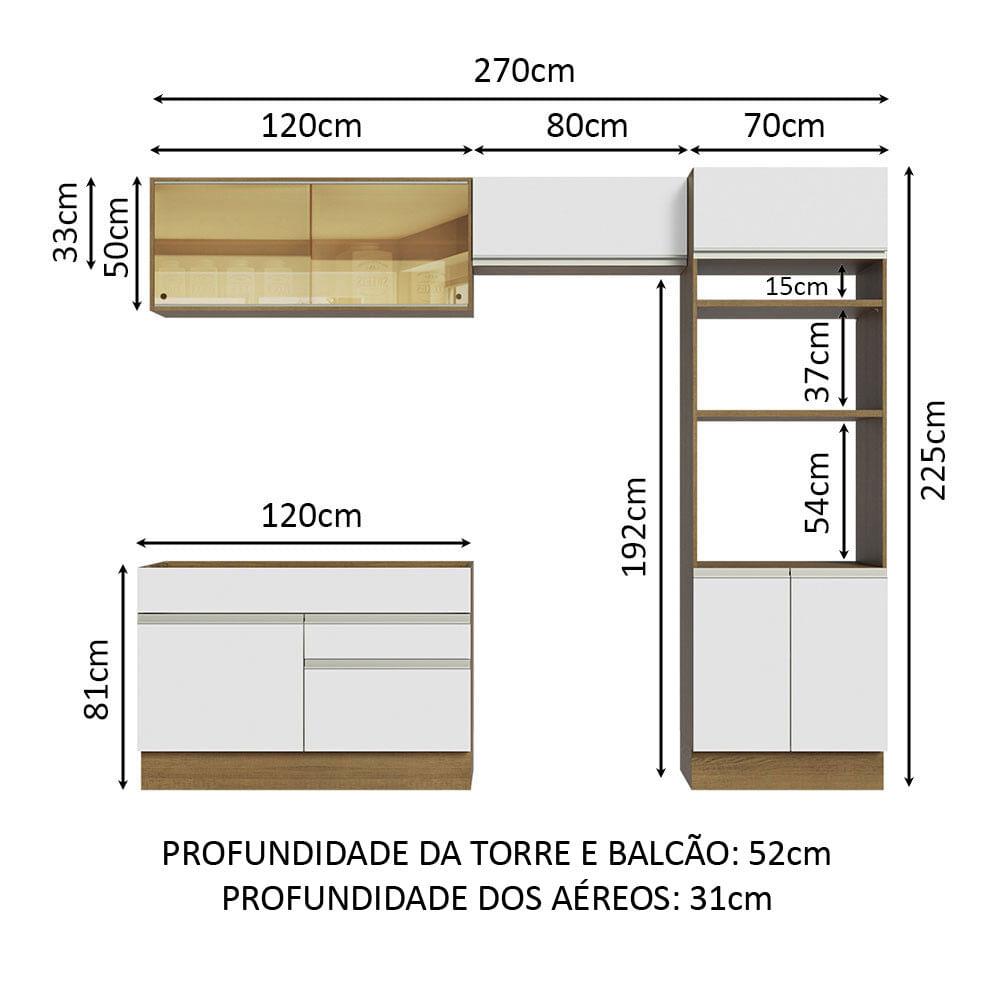 Foto 4 pulgar | Cocina Integral 270 cm Glamy Madesa 12