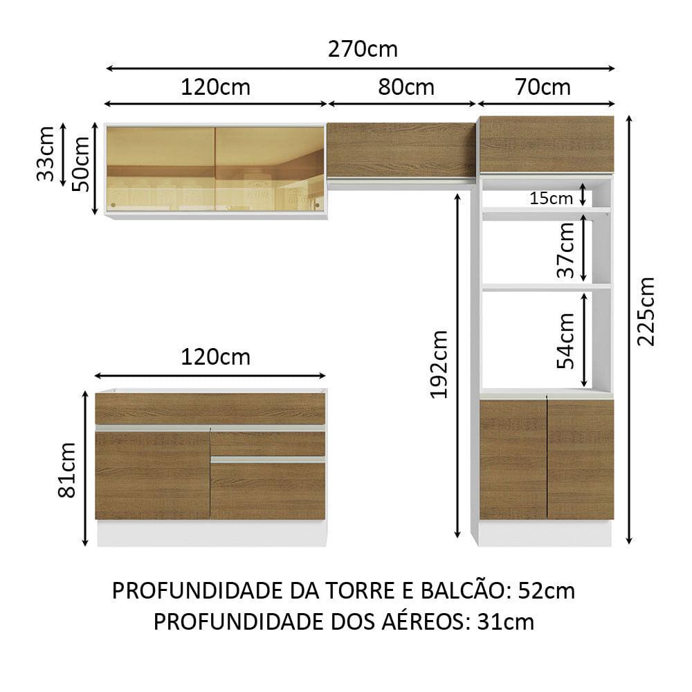 Foto 3 | Cocina Integral Madesa 270 cm Glamy 12