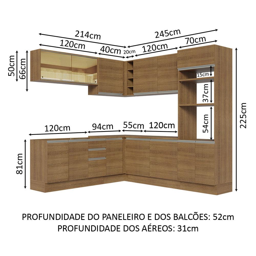 Foto 4 pulgar | Cocina Integral de Esquina 459 cm Glamy Madesa 01