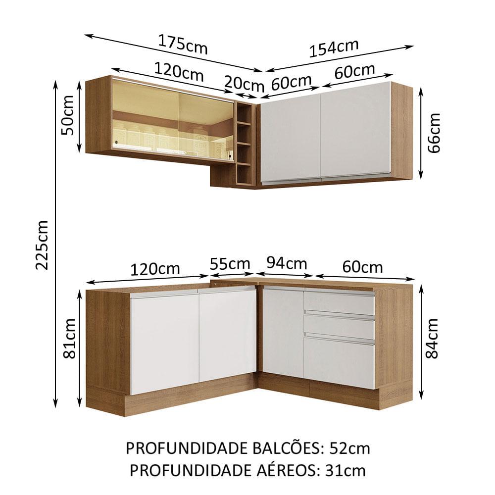 Foto 4 pulgar | Cocina Integral de Esquina Madesa Glamy 329 cm Glamy 02