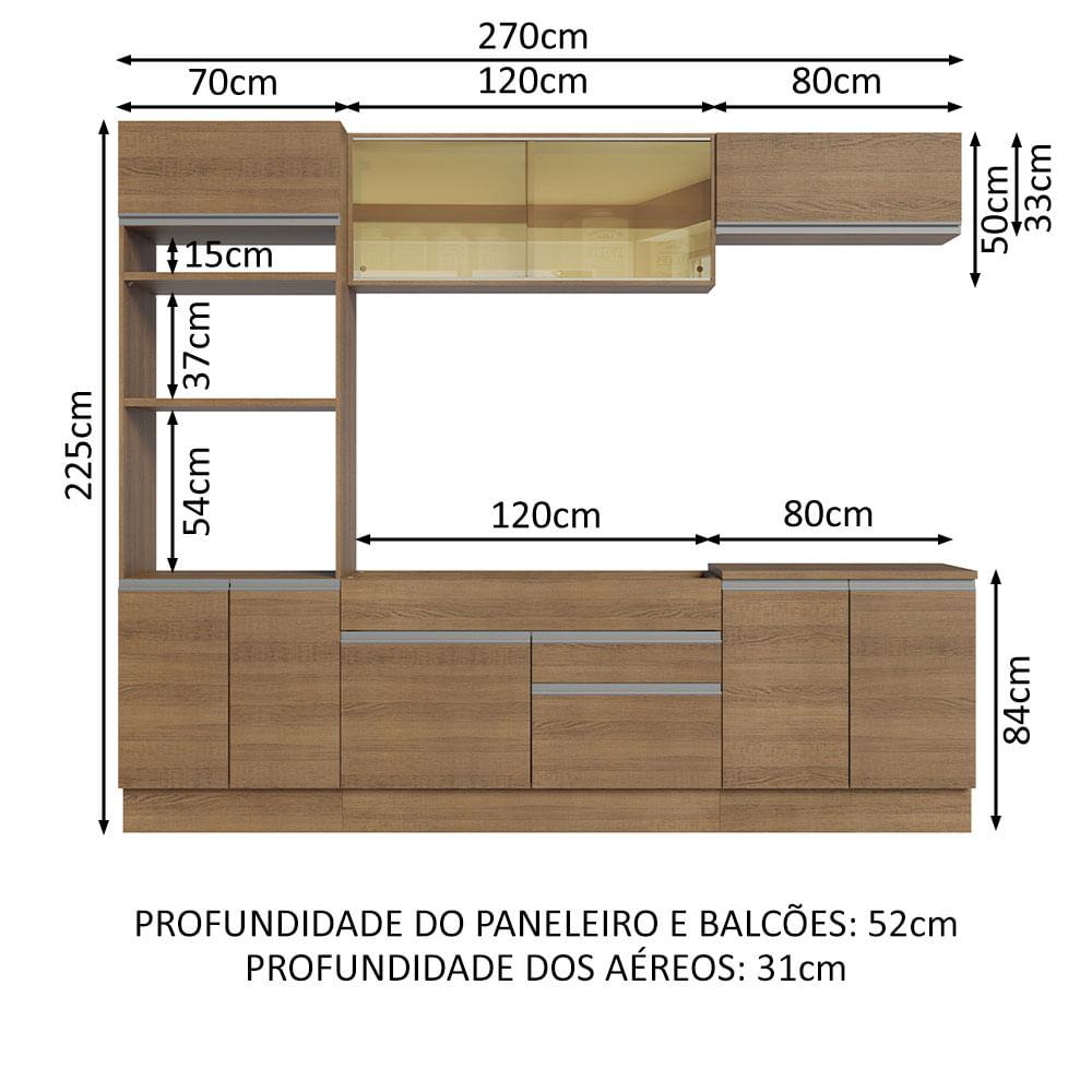 Foto 4 pulgar | Cocina Integral 270Cm Glamy Madesa 10
