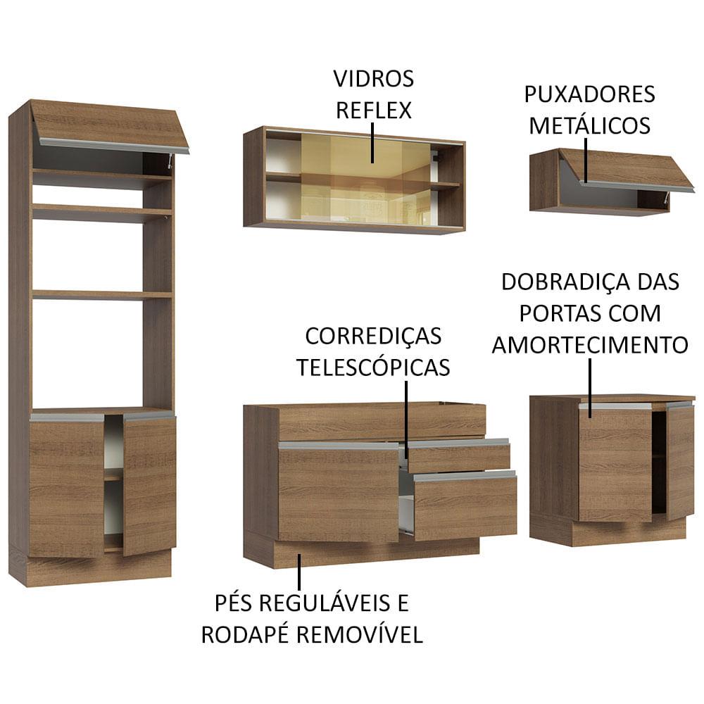 Foto 5 pulgar | Cocina Integral 270Cm Glamy Madesa 10