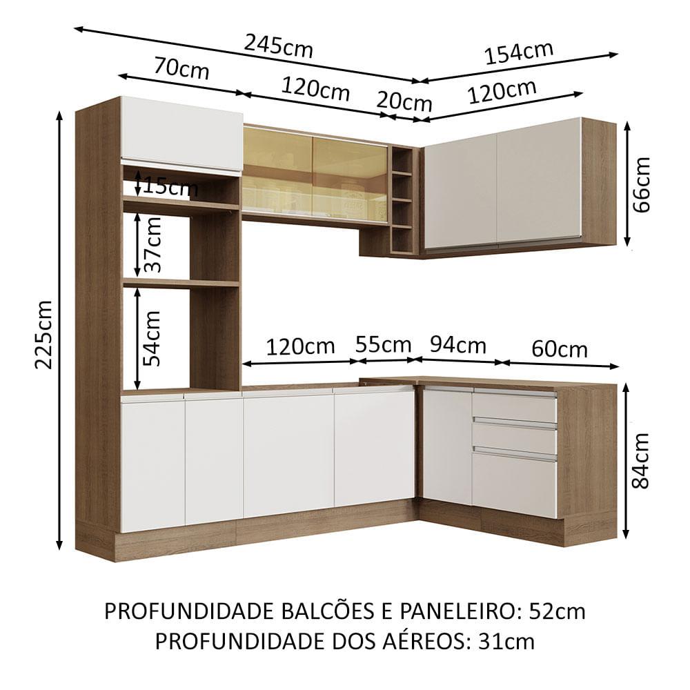 Foto 4 pulgar | Cocina Integral Escuadra Madesa 399 cm Glamy 02