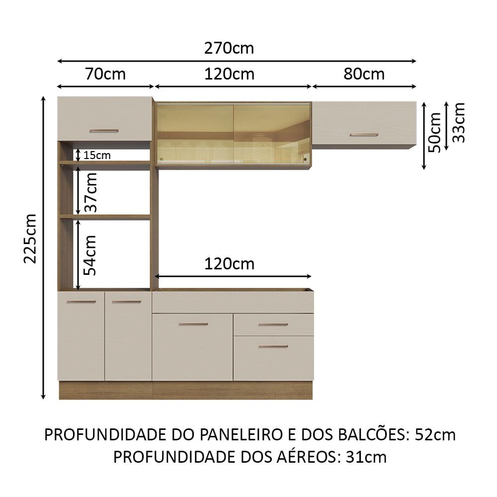 Foto 4 pulgar | Cocina Integral 270cm Agata Madesa 04