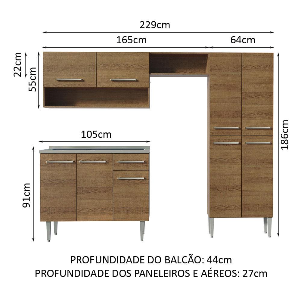 Foto 4 pulgar | Cocina Integral Madesa Emilly 229 cm