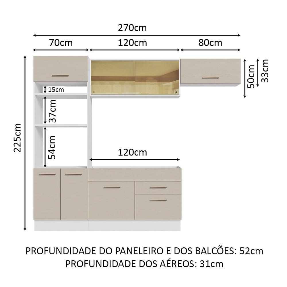 Foto 4 pulgar | Cocina Integral Madesa Ágata 270 cm 04