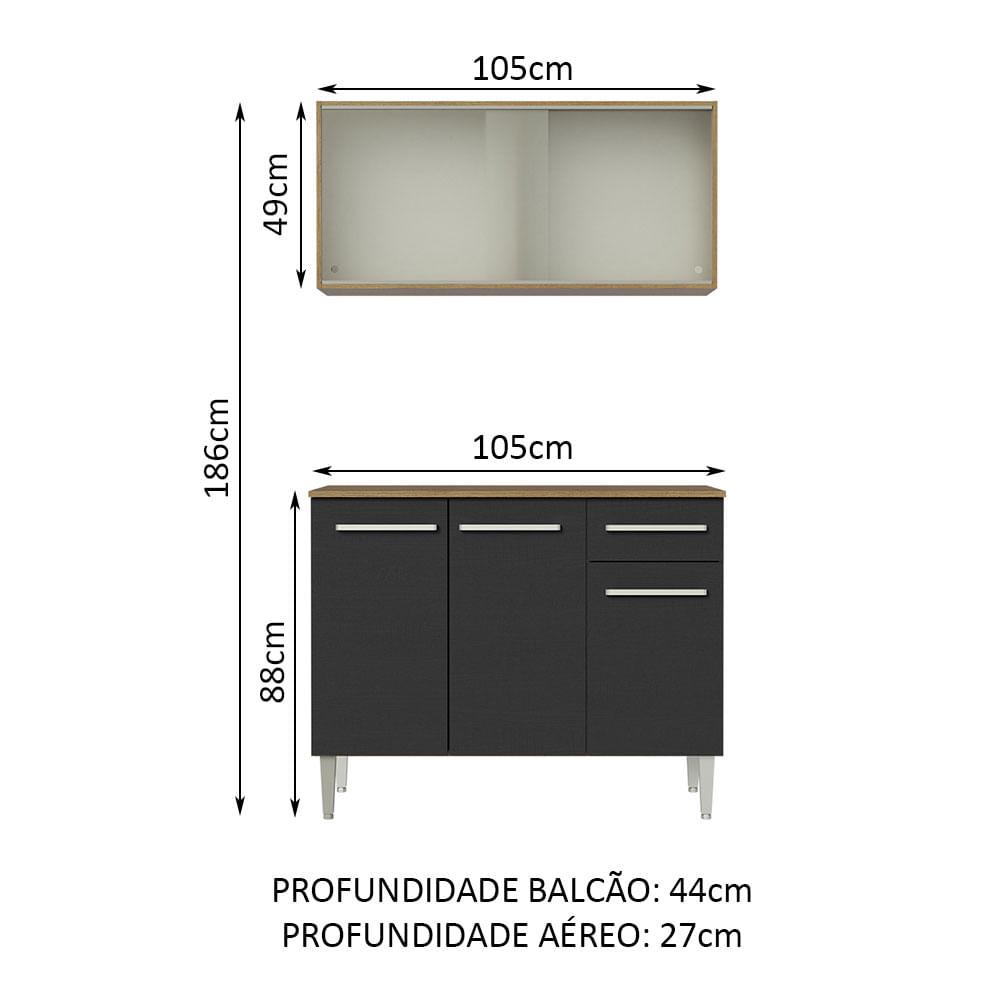 Foto 4 pulgar | Mueble De Cocina Emilly 105 cm con Alacena