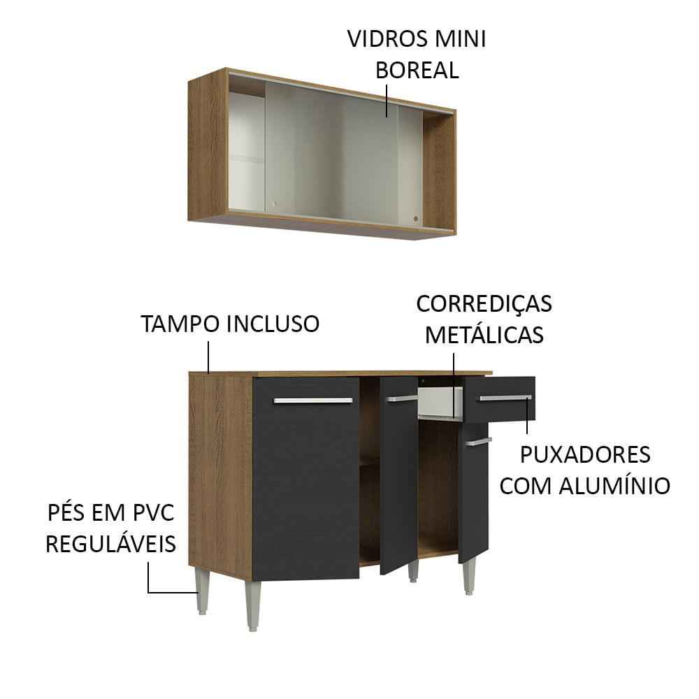 Foto 5 pulgar | Mueble De Cocina Emilly 105 cm con Alacena