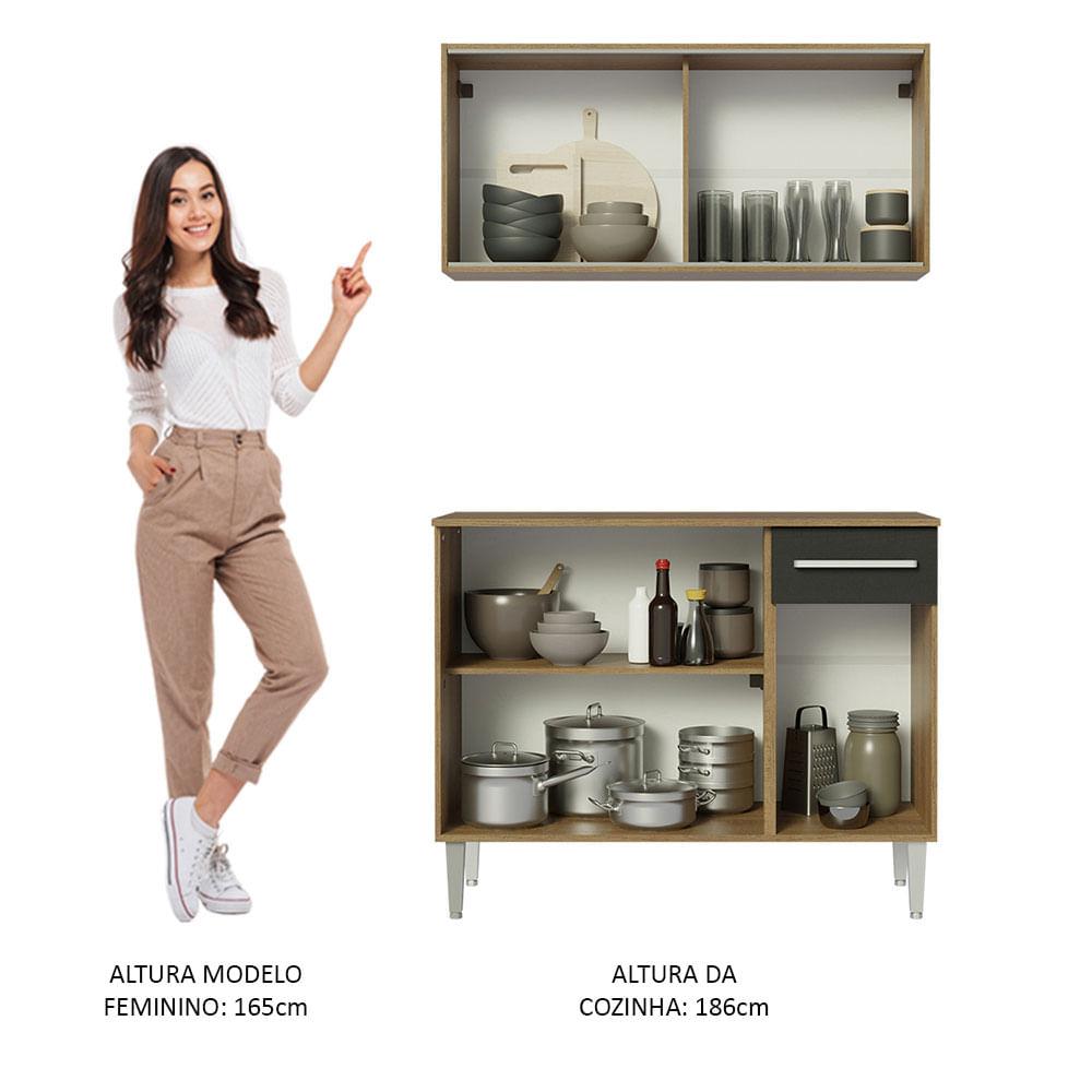 Foto 6 pulgar | Mueble De Cocina Emilly 105 cm con Alacena