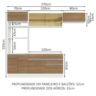 Foto 3 | Cocina Integral Madesa 270 cm Glamy 11