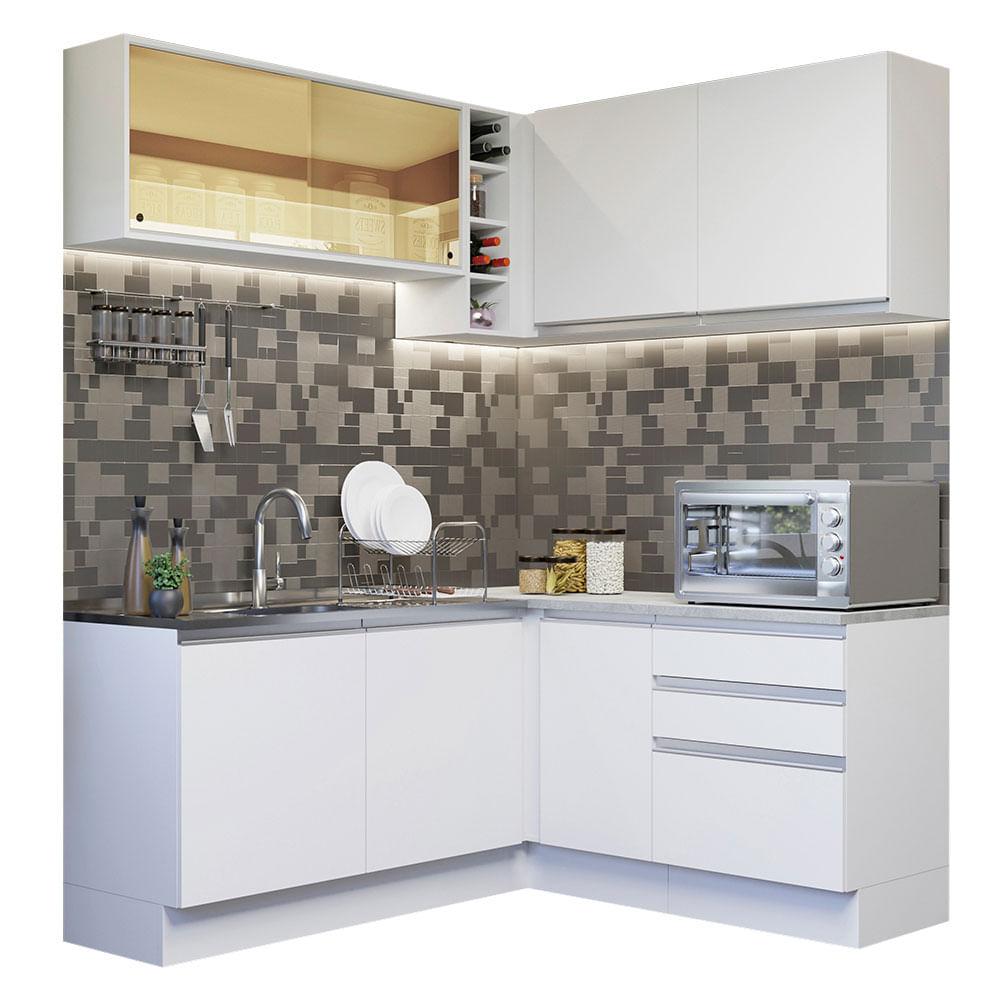 Foto 1 | Cocina Integral De Esquina 329cm Glamy Madesa 02