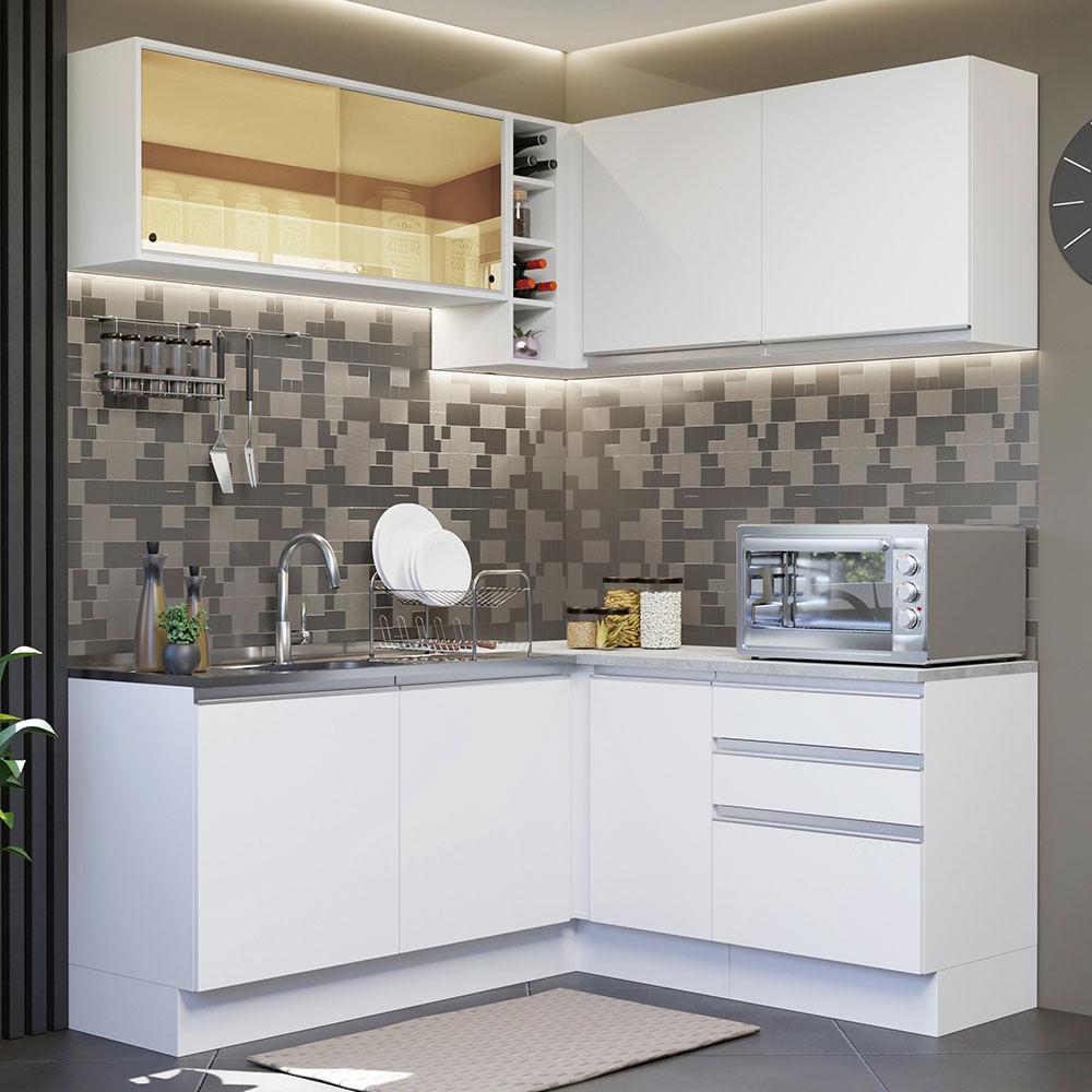 Foto 3 pulgar | Cocina Integral De Esquina 329cm Glamy Madesa 02