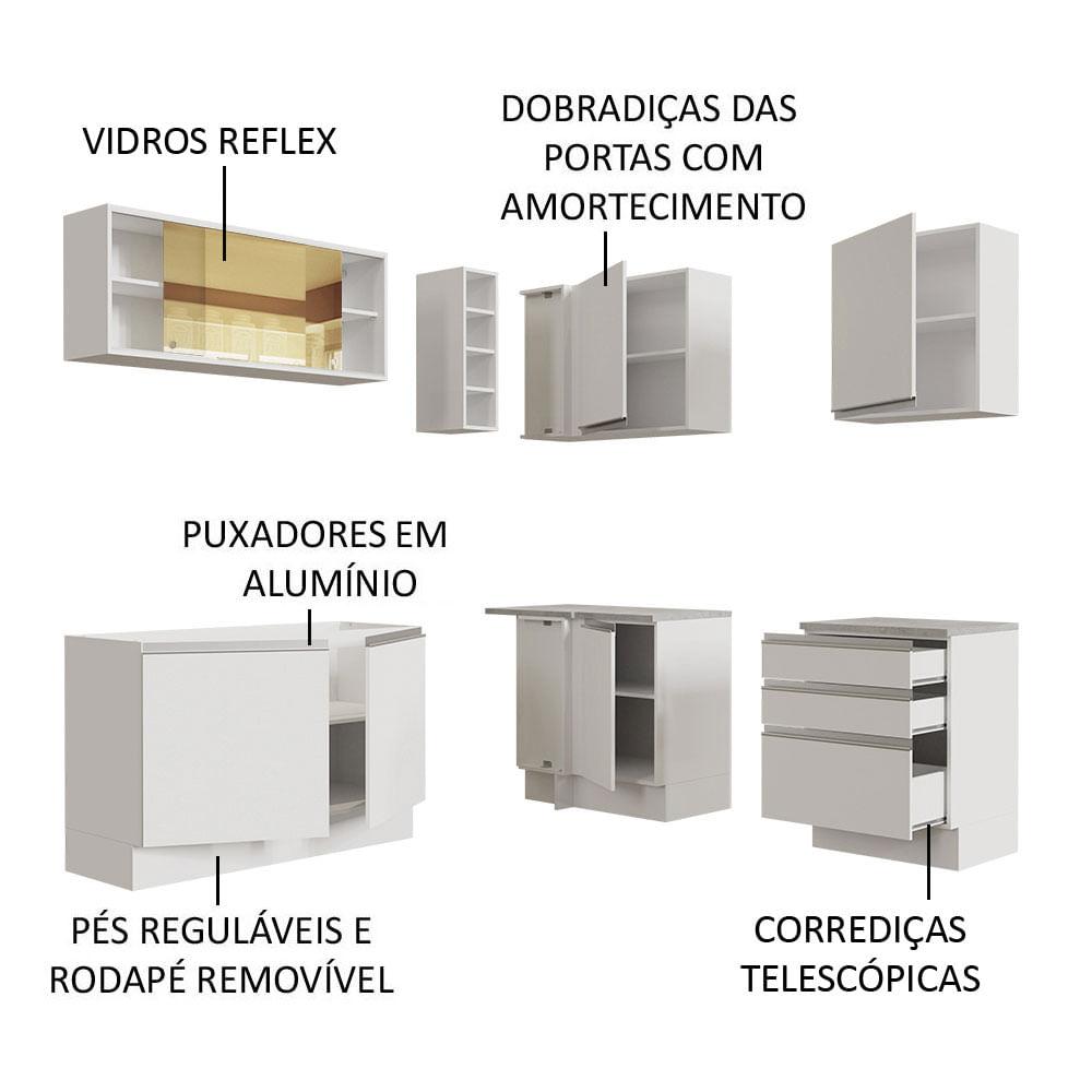Foto 5 pulgar | Cocina Integral De Esquina 329cm Glamy Madesa 02