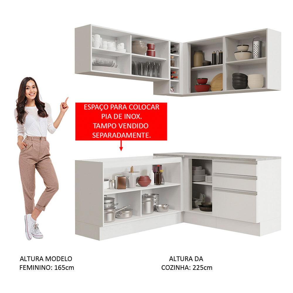 Foto 5 | Cocina Integral De Esquina 329cm Glamy Madesa 02