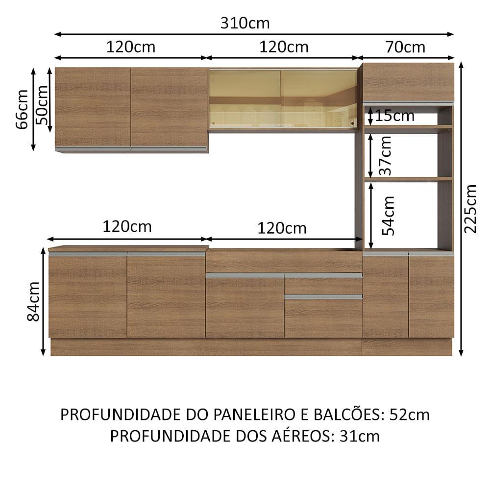 Foto 3 | Cocina Integral Madesa 310 cm Glamy 01