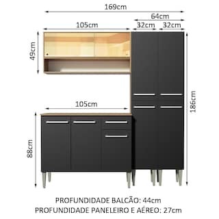 Foto 3 | Cocina Emilly Madesa con Encimera Fregadero y Armario Superior