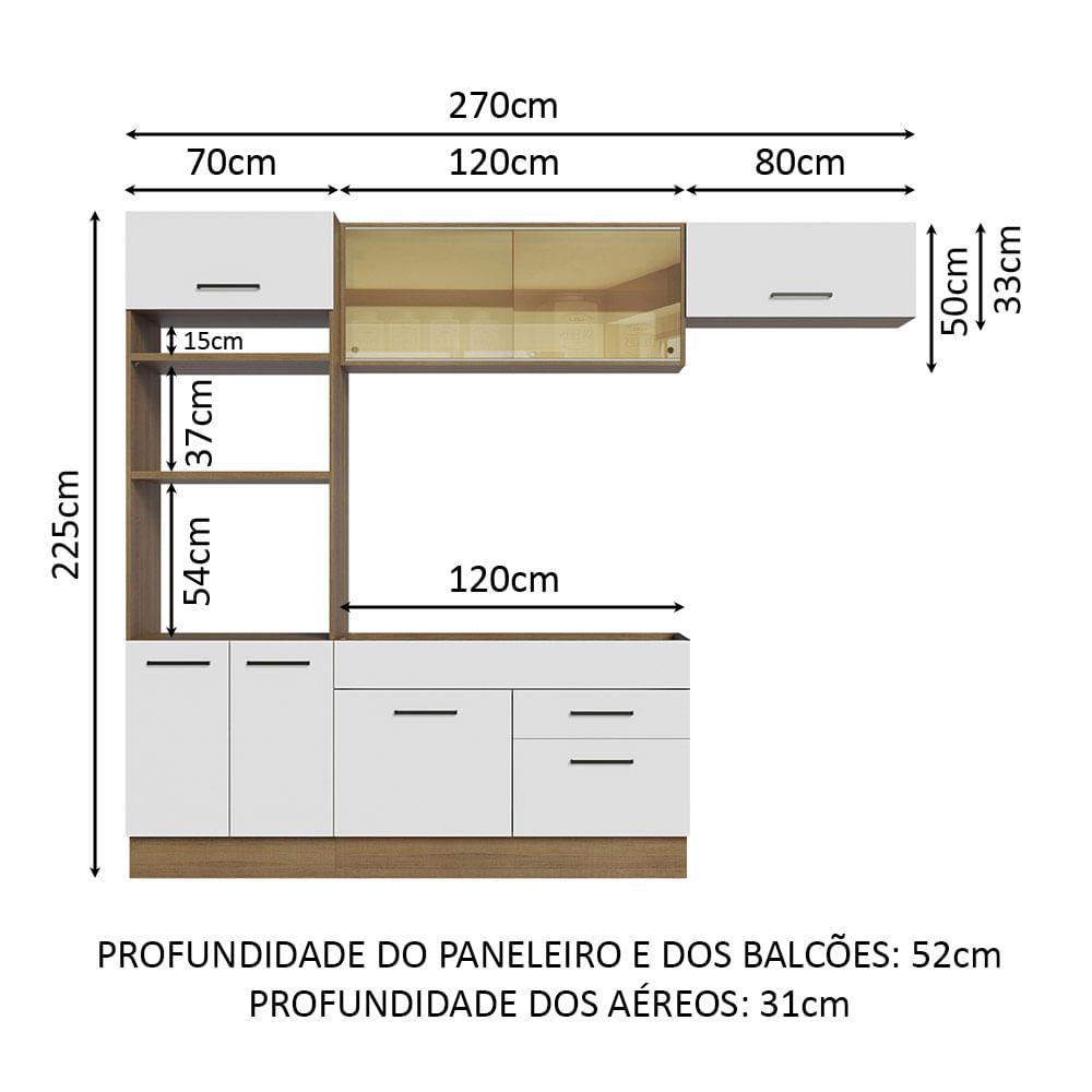Foto 4 pulgar | Cocina Integral Madesa Ágata 270 cm 04